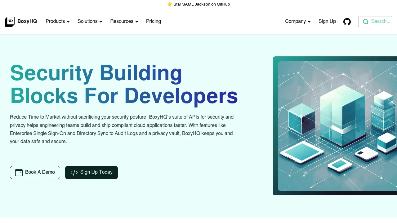 Screenshot of BoxyHQ website