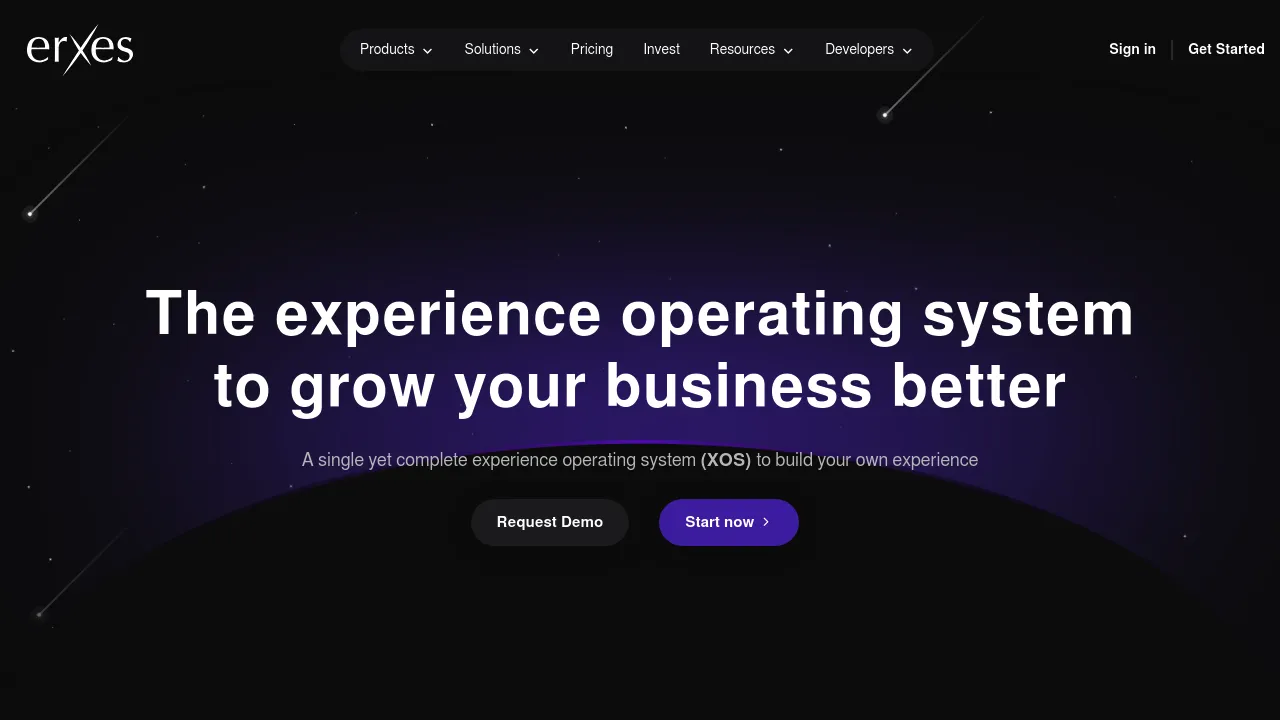 Screenshot of Erxes website